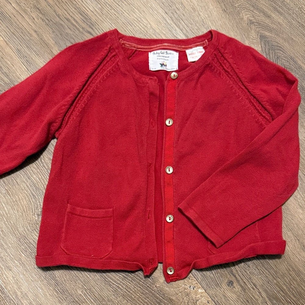 Red Kids Cardigan
